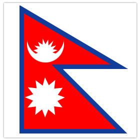 The home made-y Nepalese flag