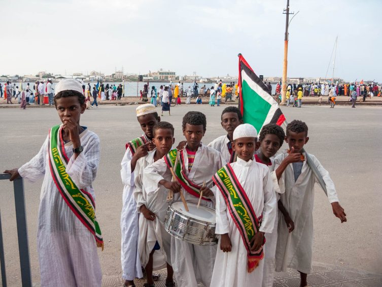 Local boys in dress for Fenkil