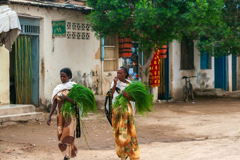 Local residents shopping in Massawa