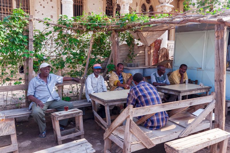 local men enjoying a tea