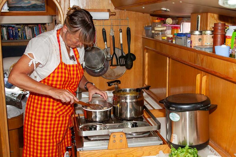 Provisioning and cooking in the galley