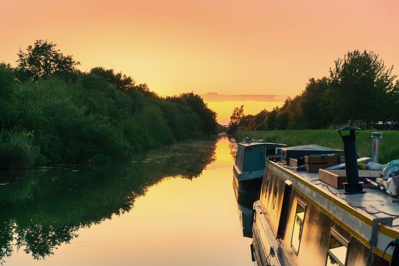 sunset on fossdyke
