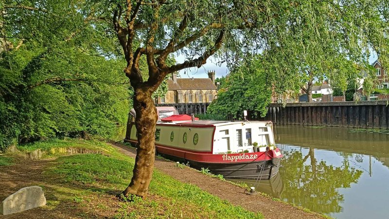 Our mooring on the Foss Dyke Canal