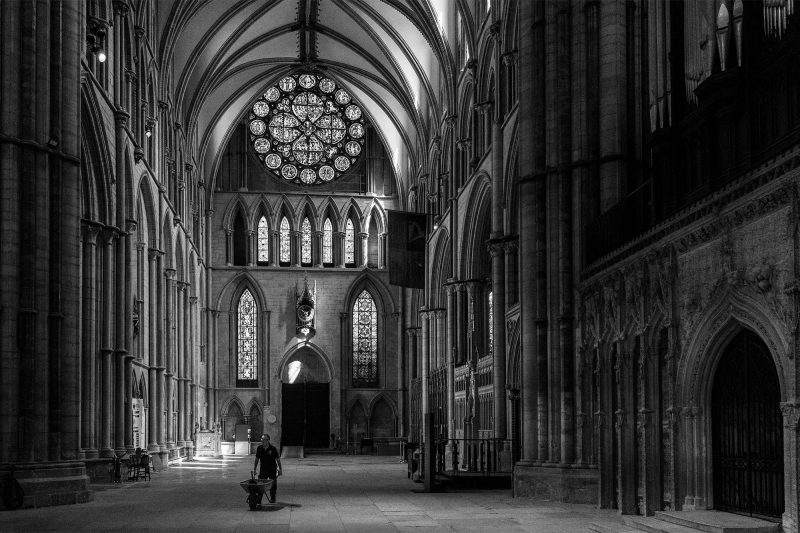 Rose window on the north side of lincoln cathedral